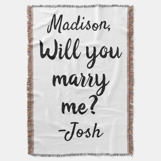 Wil je met me trouwen Sign Wedding Proposal Decora Deken (Voorkant Verticaal)