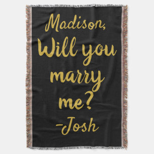 Wil je met me trouwen Sign Wedding Proposal Decora Deken