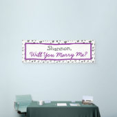 Wil je met me trouwen, Silver Hearts? Spandoek (Beurs)