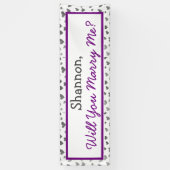 Wil je met me trouwen, Silver Hearts? Spandoek (Verticaal)