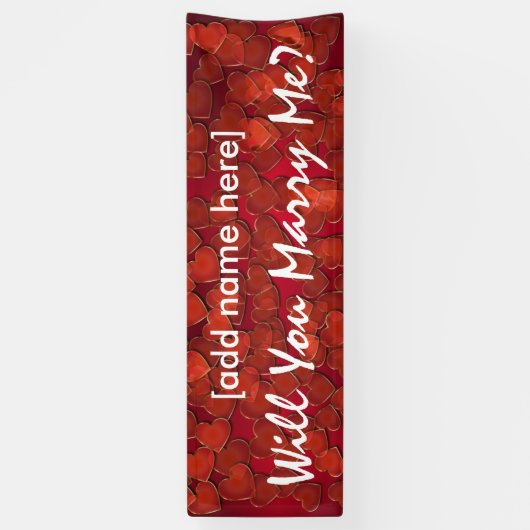 Wil je met me trouwen? spandoek (Verticaal)