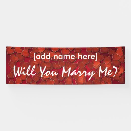 Wil je met me trouwen? spandoek (Horizontaal)