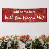 Wil je met me trouwen? spandoek