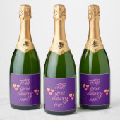 Wil je met me trouwen Sparkling Wine flesetiketten Sparkling Wijnetiket (Flessen)