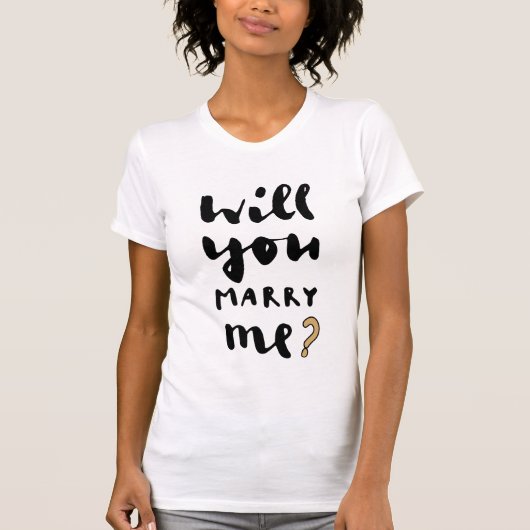 Wil je met me trouwen? t-shirt (Voorkant)