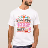 Wil je met me trouwen? t-shirt (Voorkant)