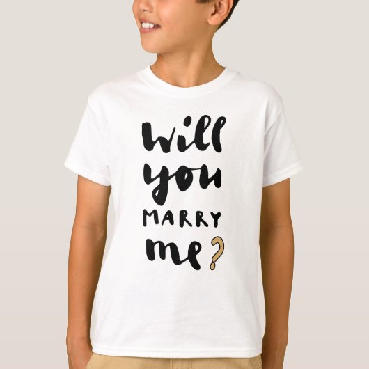 Wil je met me trouwen? t-shirt (Voorkant)