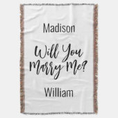 Wil je met me trouwen? Teken een blanco voorstel Deken (Voorkant Verticaal)