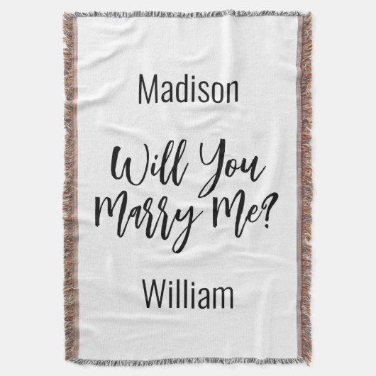 Wil je met me trouwen? Teken een blanco voorstel Deken (Voorkant Verticaal)