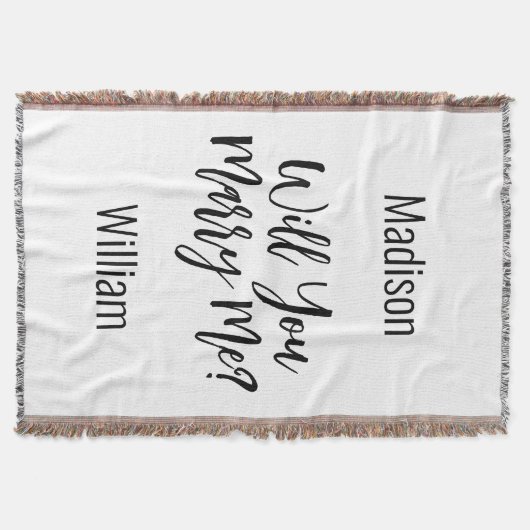 Wil je met me trouwen? Teken een blanco voorstel Deken (Voorkant)