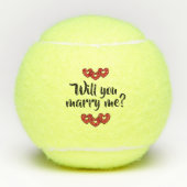 Wil je met me trouwen? Tennisbal Tennisballen (Voorkant)