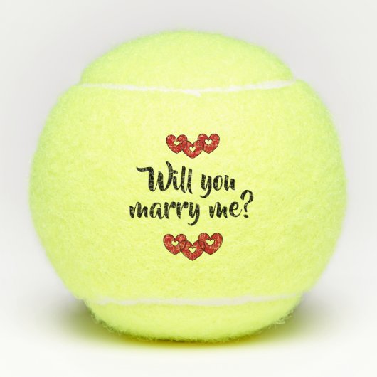 Wil je met me trouwen? tennisballen van dalDesignN (Voorkant)