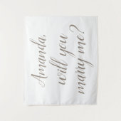 Wil je met me trouwen Trouw Achtergrond Tapijt Wandkleed (Voorkant)