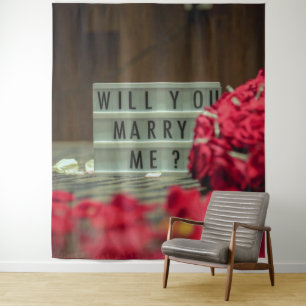 Wil je met me trouwen? Trouwaanzoek Wandkleed