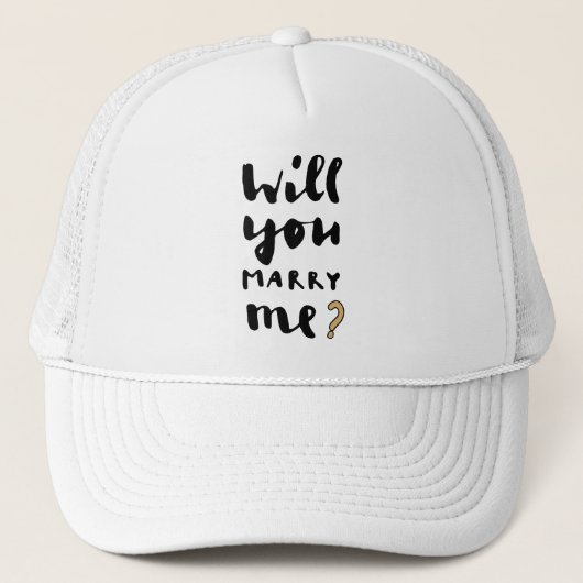 Wil je met me trouwen? trucker pet (Voorkant)