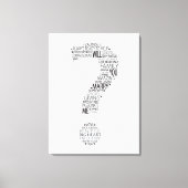 Wil je met me trouwen typografie? canvas afdruk (Voorkant)