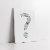 Wil je met me trouwen typografie? canvas afdruk