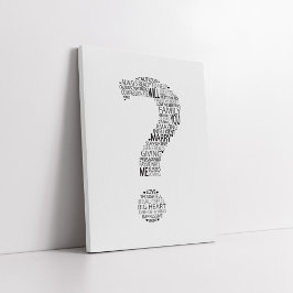 Wil je met me trouwen typografie? canvas afdruk