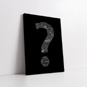 Wil je met me trouwen Typografie Zwart-wit Canvas Afdruk