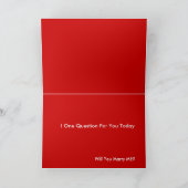 Wil je met me trouwen Valentijn? Feestdagen Kaart (Binnen)