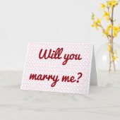 "Wil je met me trouwen?" + Veel kleine hartvormen Kaart (Gele Bloem)