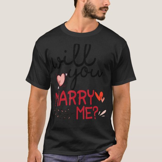 Wil je met me trouwen Verloving Bachelorette party T-shirt (Voorkant)