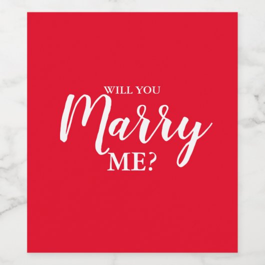 wil je met me trouwen? verloving kerst wijn etiket (Enkel label)