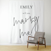 Wil je met me trouwen Verrassingsvoorstel Teken Wandkleed (In situ)