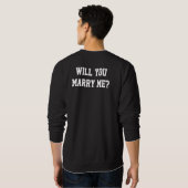 Wil je met me trouwen? Verrassingsvoorstel Zwart Trui (Achterkant volledig)