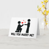 Wil je met me trouwen voor een vrouw en Man? Kaart (Gele Bloem)