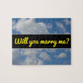 Wil je met me trouwen?; White/Grey Clouds en Blue Legpuzzel (Horizontaal)