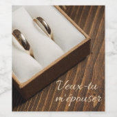 Wil je met me trouwen? wijn etiket (Enkel label)