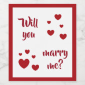 wil je met me trouwen wijn label van dalDesignNZ Wijn Etiket (Enkel label)