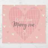 Wil je met me trouwen? Wijnetiket Sparkling Wijnetiket (Enkel label)