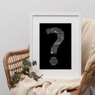 Wil je met me trouwen Word Cloud Poster? Poster