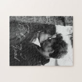 Wil je met me trouwen zwart-wit foto puzzel legpuzzel (Horizontaal)