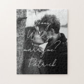 Wil je met me trouwen zwart-wit verticale puzzel (Verticaal)