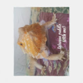 Wil je met mij Schattige Drakenfoto maken Fleece Deken (Voorkant)