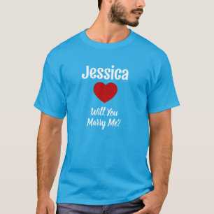 Wil je met mij trouwen met een persoonlijke naam? t-shirt