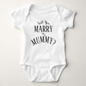 Wil je met mijn mama Baby Bodysuit trouwen? (Voorkant)