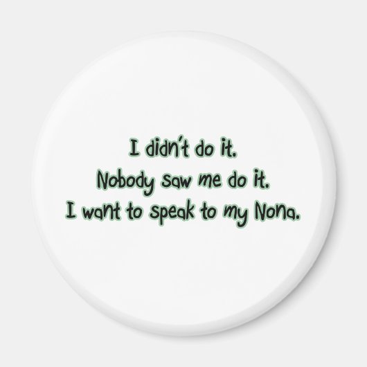 Wil je met Nona spreken Magneet (Voorkant)