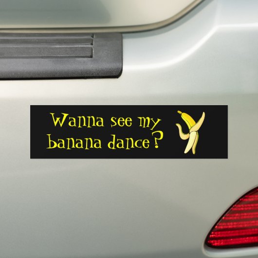 Wil je mijn banaandans zien? Bumpersticker (Op auto)