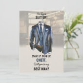Wil je mijn Best Man Voorstel Kaart zijn (Staand voorkant)