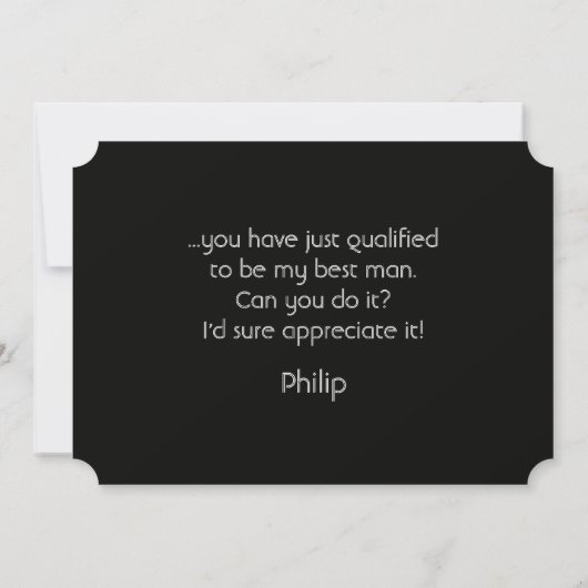 Wil je mijn beste man grappig zijn? kaart (Achterkant)
