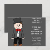 Wil je mijn beste man ? mijn bruidsjonkers zijn? uitnodiging briefkaart (Voorkant / Achterkant)