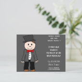 Wil je mijn beste man ? mijn bruidsjonkers zijn? uitnodiging briefkaart (Staand voorkant)