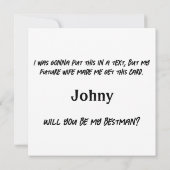 Wil je mijn beste man zijn? kaart (Achterkant)