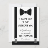 Wil je mijn beste vrouw zijn - Tuxedo Stropdas Bra Kaart (Voorkant)