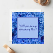 Wil je mijn blauwe, Hydrangea grens zijn? Notitiekaartje (Voorkant / Achterkant in situ)