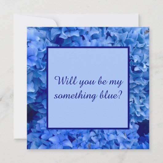 Wil je mijn blauwe, Hydrangea grens zijn? Notitiekaartje (Voorkant)